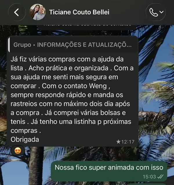 Depoimento de aluna